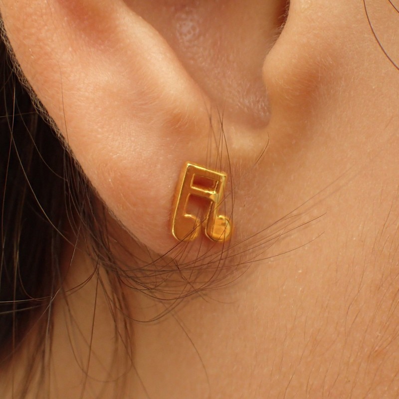 Music Note Semiquaver Earrings, Sixteenth Note Stud Earrings, Music Teacher Gift, Perfect Gift for Music Lover, In Stock